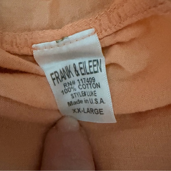 Frank & Eileen Luke Men’s Peach Longsleeve Lightweight Button Up, XXL - Picture 11 of 12